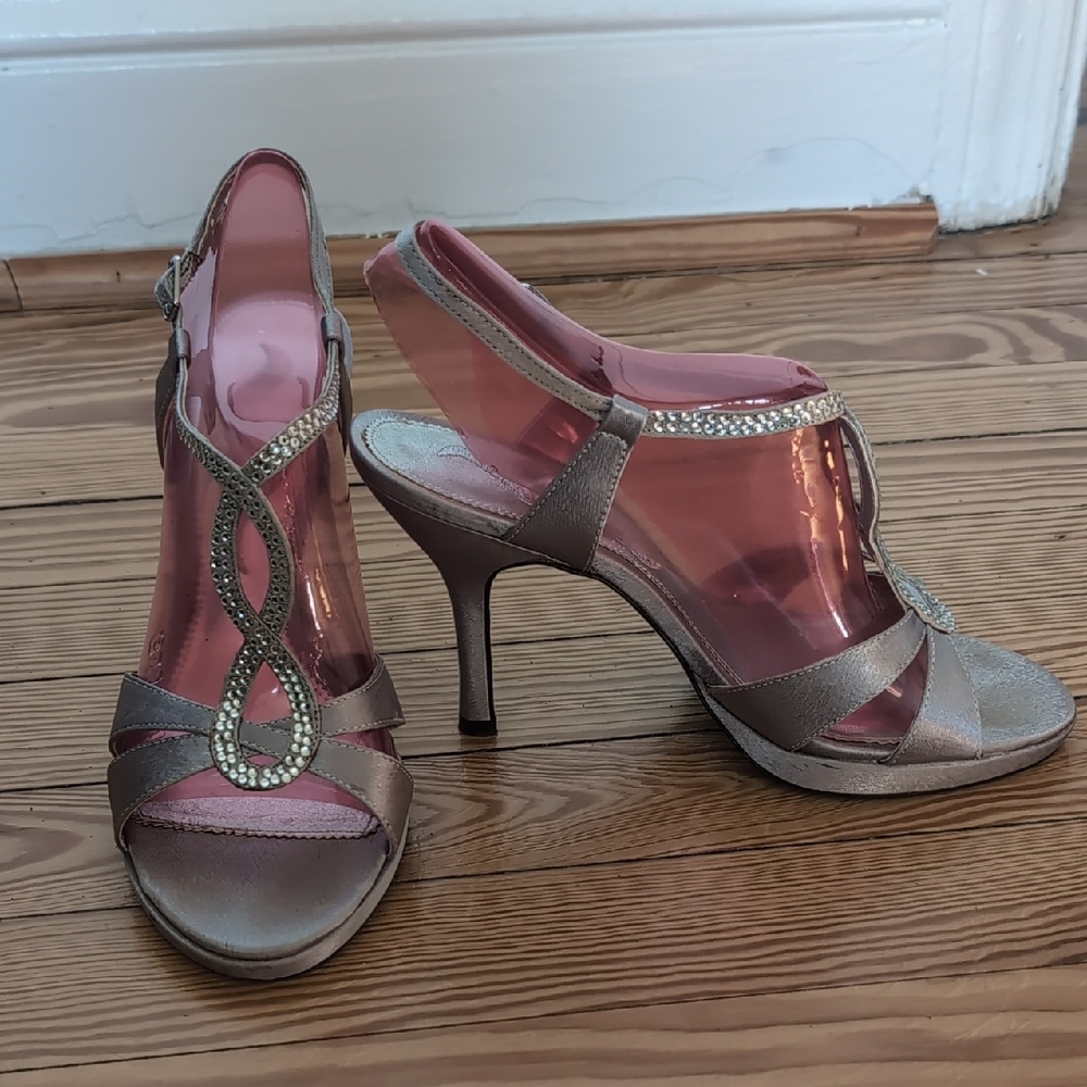 Elegant Silver Women's Heels